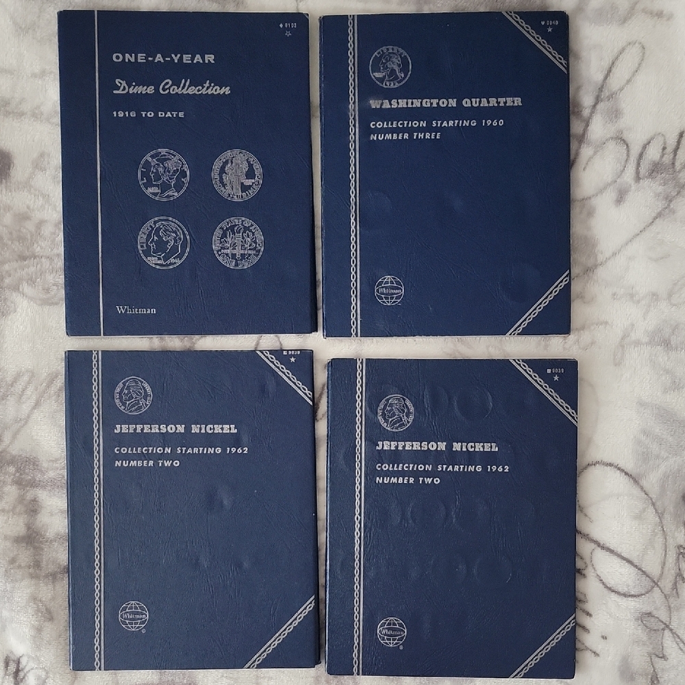 Vtg, Whitman Coin Collection Books in Blue